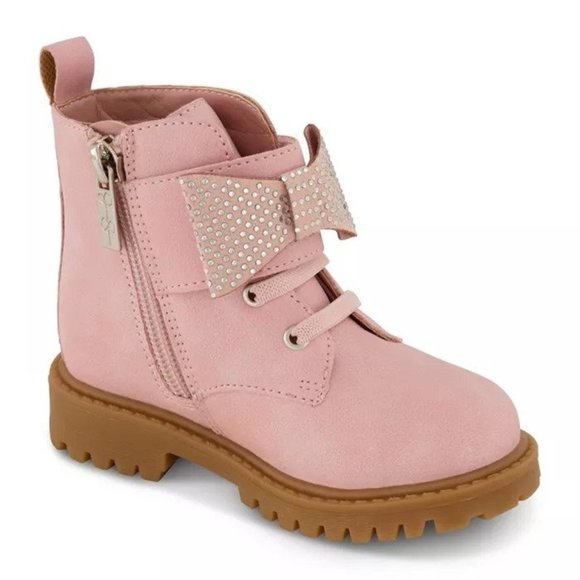 Jessica Simpson Toddler Girls Bow Ankle Boots (6M) - Picture 1 of 5
